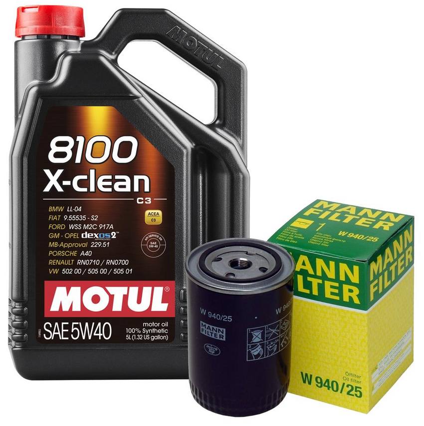 VW Engine Oil Change Kit – Motul 068115561B (5W-40) (X-CLEAN 8100)