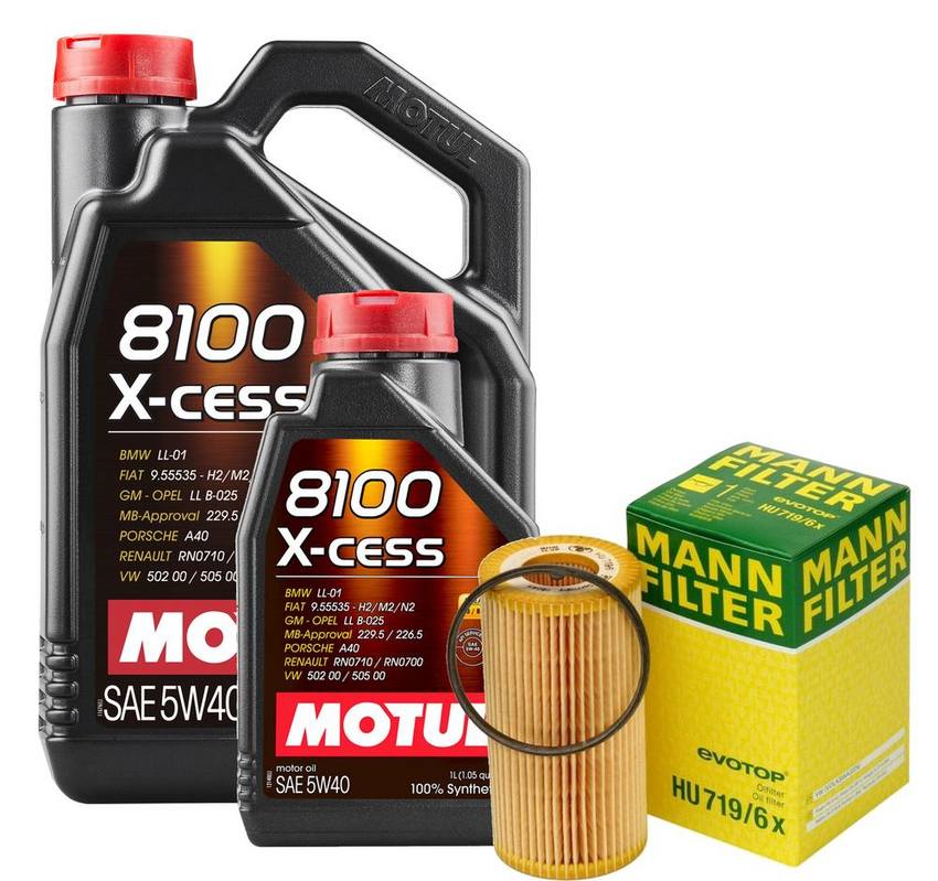 VW Engine Oil Change Kit – Motul 06D115562 (5W-40) (X-CESS 8100)