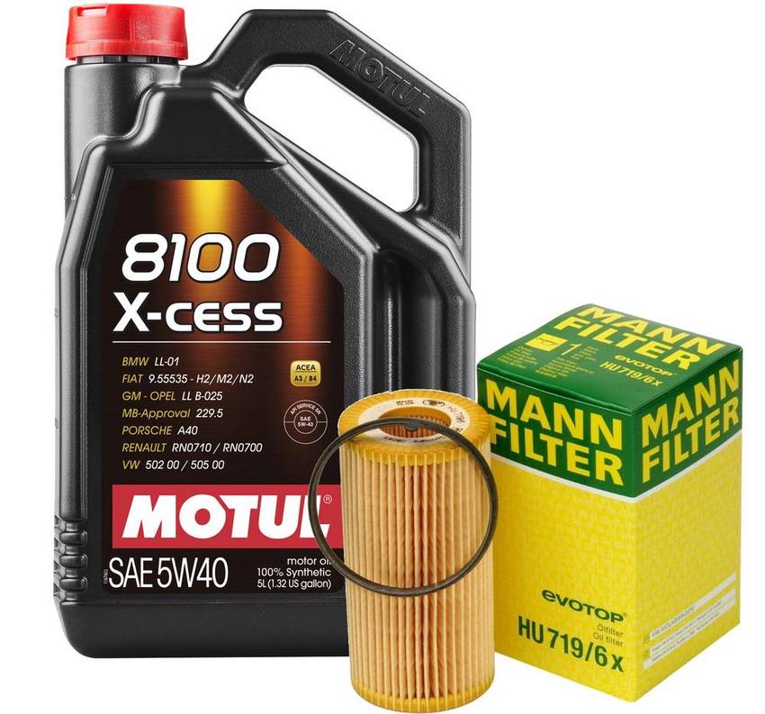 VW Engine Oil Change Kit – Motul 06D115562 (5W-40) (X-CESS 8100)