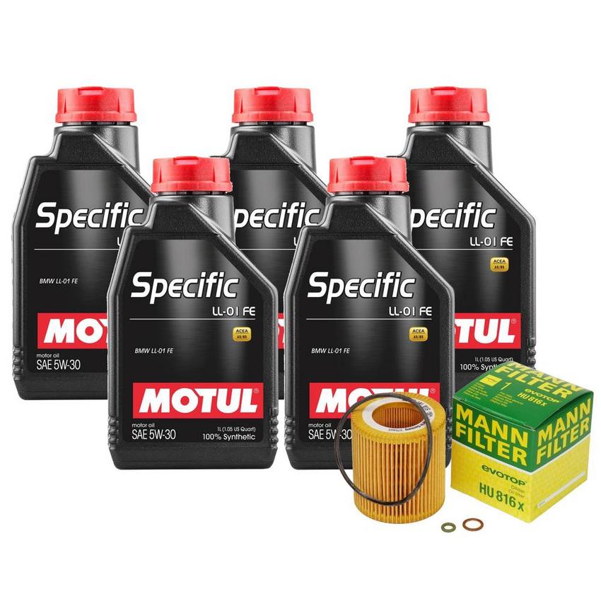 BMW Engine Oil Change Kit – Motul 11427953129 (5W-30) (SPECIFIC LL-01 FE)