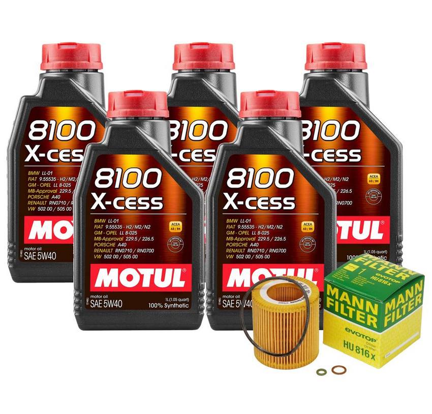 BMW Engine Oil Change Kit – Motul 11427953129 (5W-40) (X-CESS 8100)