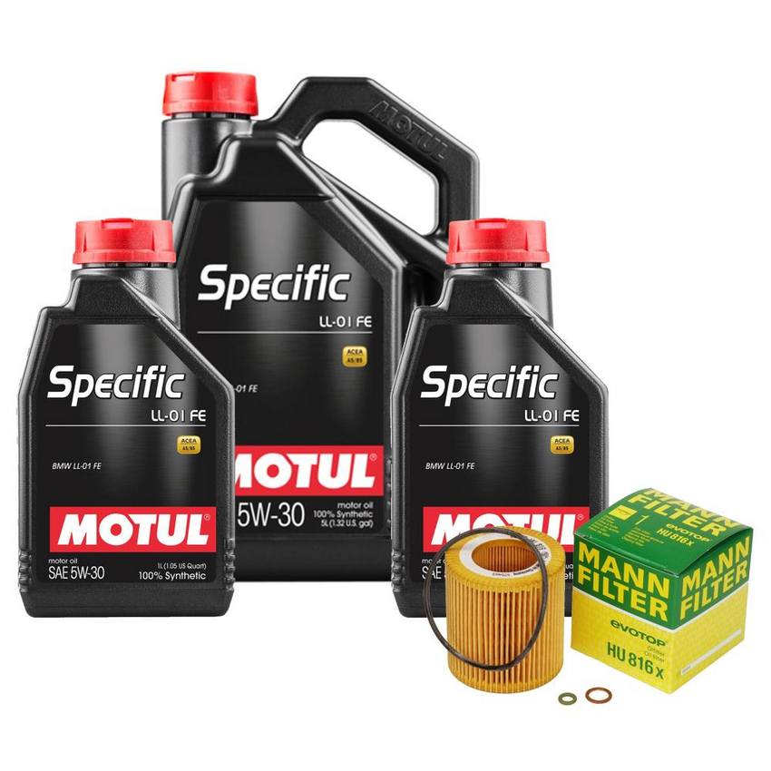 BMW Engine Oil Change Kit – Motul 11427953129 (5W-30) (SPECIFIC LL-01 FE)