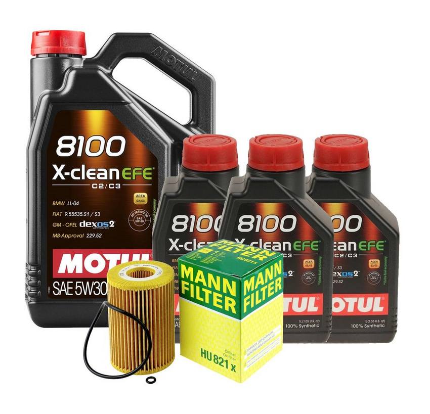 Mercedes Engine Oil Change Kit – Motul 6421800009 (5W-30) (X-Clean EFE 8100)