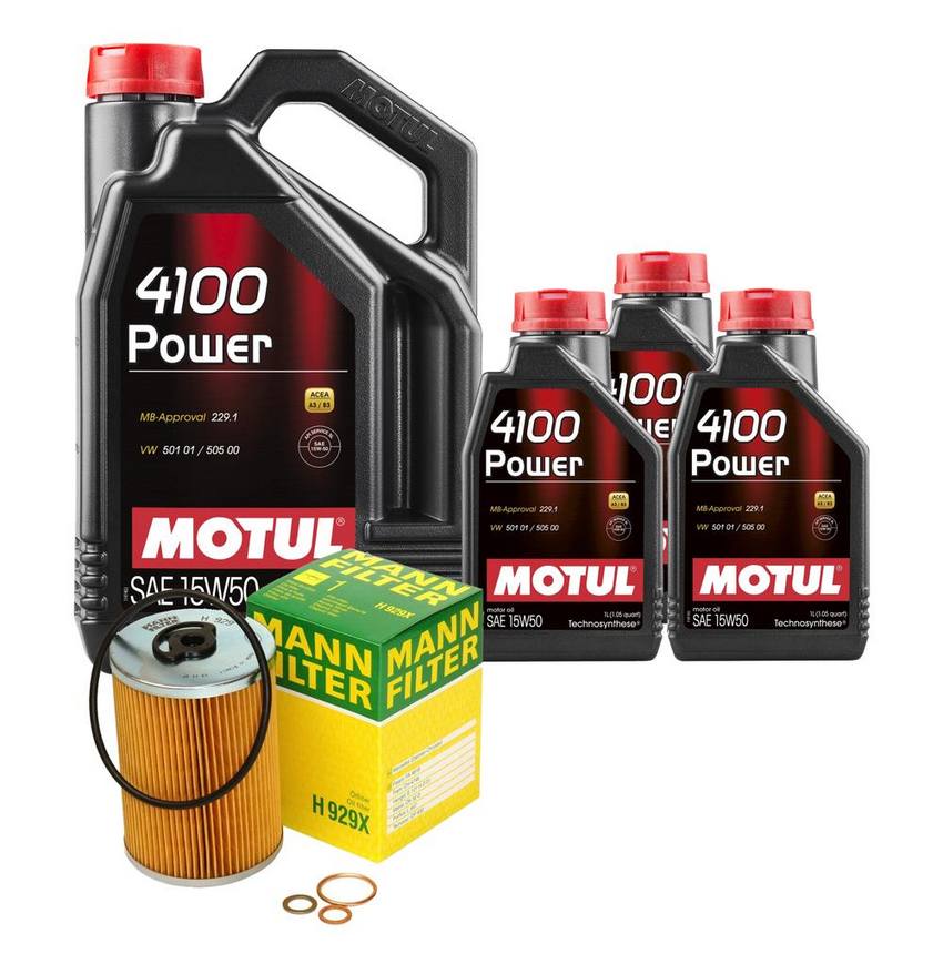 Mercedes Engine Oil Change Kit – Motul 000180060968 (15W-50) (Power 4100)