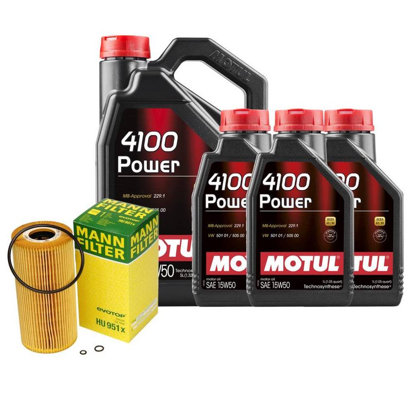 Mercedes Engine Oil Change Kit – Motul 6061800109 (15W-50) (Power 4100)