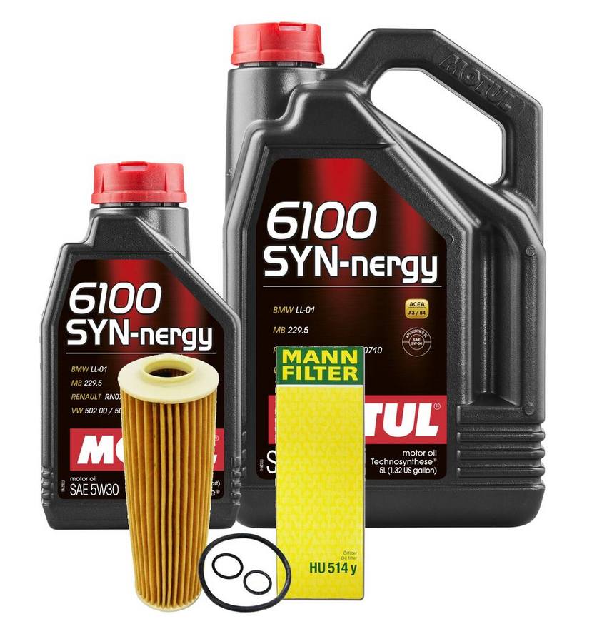 Mercedes Engine Oil Change Kit – Motul 2711800509 (5W-30)  (SYN-Nergy 6100)