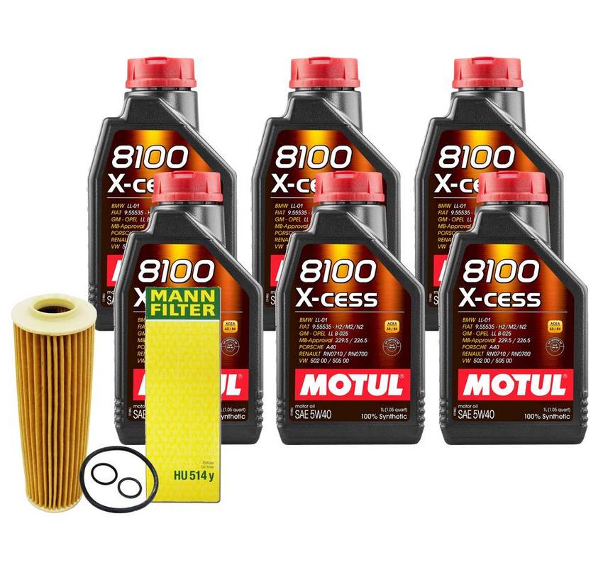 Mercedes Engine Oil Change Kit – Motul 2711800509 (5W-40) (X-Cess 8100)