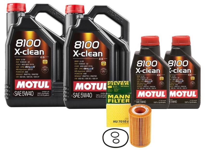 Mercedes Engine Oil Change Kit – Motul 6511800109 (5W-40) (12 Liter) (X-Clean 8100)