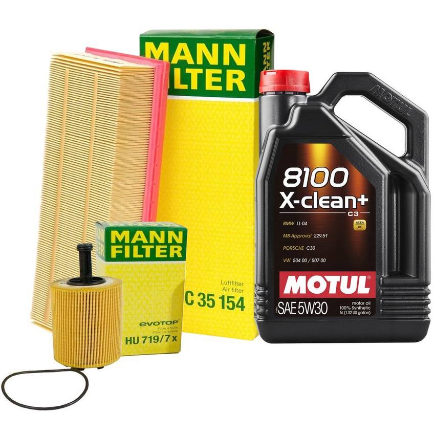 VW Engine Oil Change Kit – Motul 5C0129620 (5W-30) (X-CLEAN+ 8100)