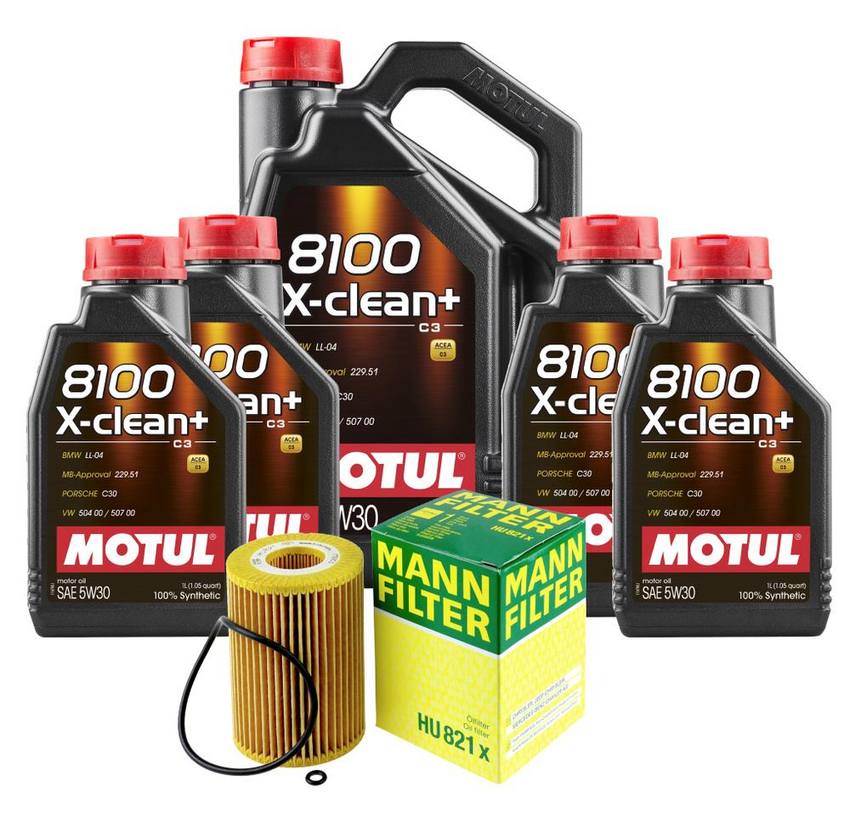 Mercedes Engine Oil Change Kit – Motul 6421800009 (5W30) (X-CLEAN + 8100)