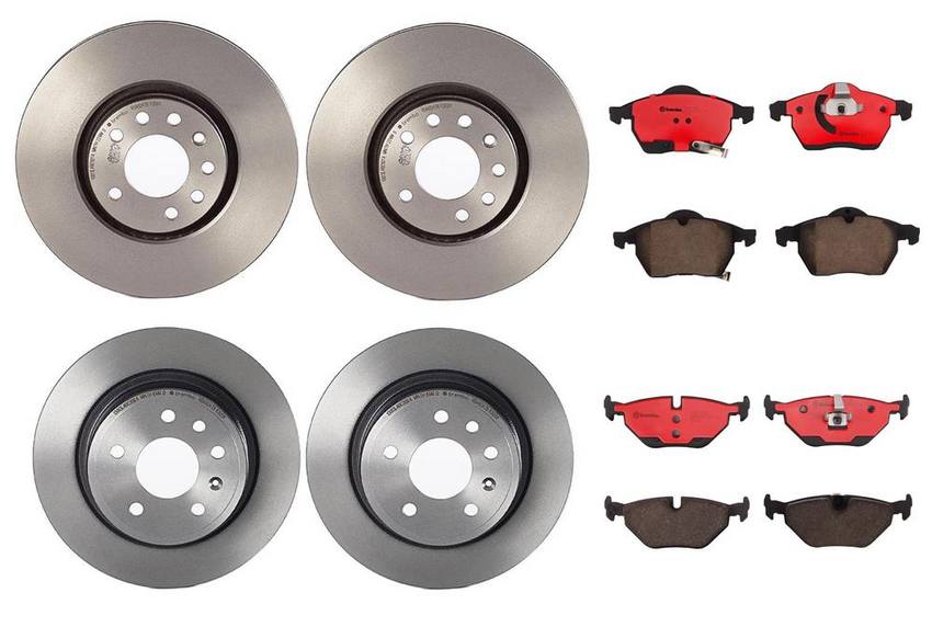 SAAB Brakes Kit – Pads & Rotors Front and Rear (308mm/286mm) (Ceramic) 93192749 – Brembo 3101723KIT