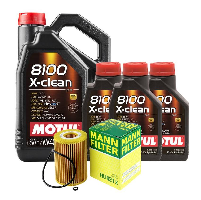 Mercedes Engine Oil Change Kit – Motul 6421800009 (5W-40) (X-CLEAN 8100)