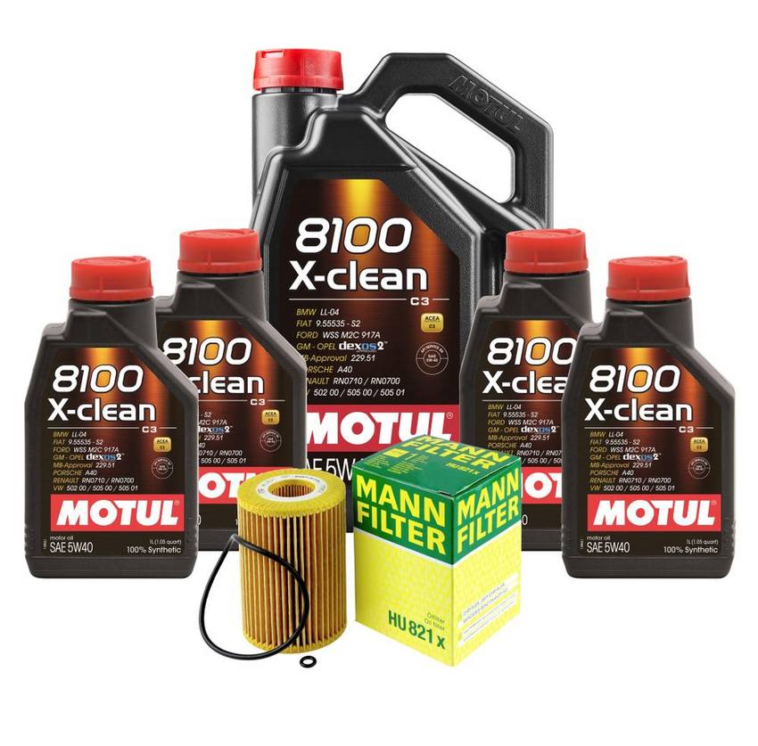 Mercedes Engine Oil Change Kit – Motul 6421800009 (5W40) (X-CLEAN 8100)