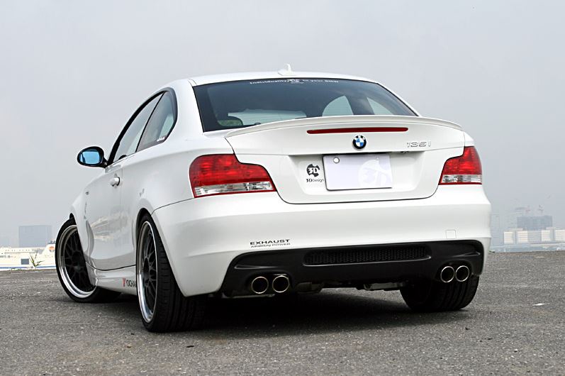 3D Design E82 1-Series M-Sport Carbon Rear Diffuser - 4-Tip