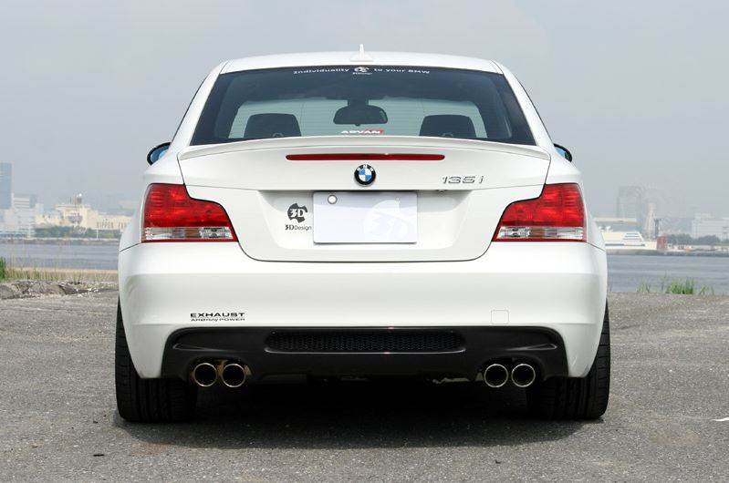 3D Design E82 1-Series M-Sport Carbon Rear Diffuser - 4-Tip