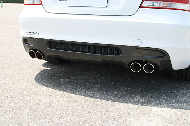 3D Design E82 1-Series M-Sport Carbon Rear Diffuser - 4-Tip