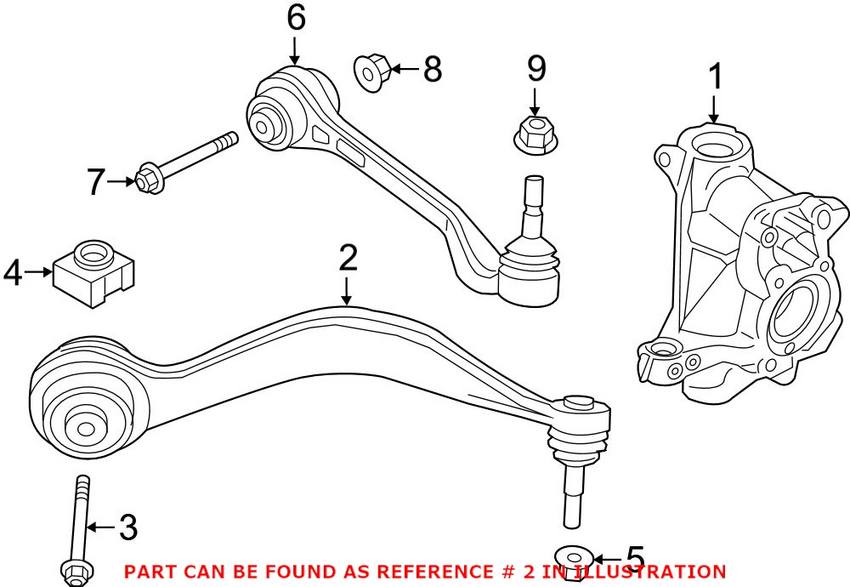 Suspension Control Arm – Front Driver Side (Forward) (With Ball Joint and Bushing) (Tension Strut)