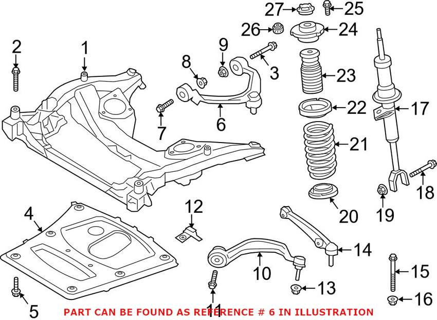 Suspension Control Arm – Front Pasenger Side (Upper) (With Ball Joint and Bushing)