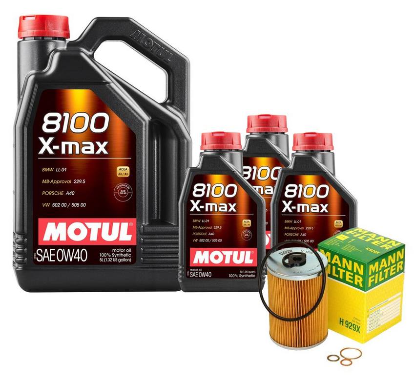 Mercedes Engine Oil Change Kit – Motul 000180060968 (0W40) (X-MAX 8100)