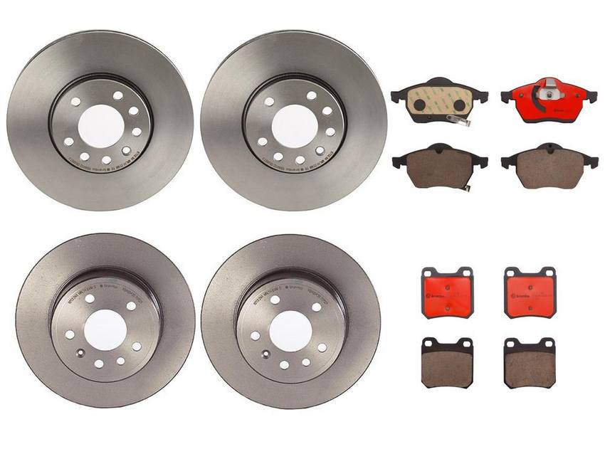 SAAB Brakes Kit – Pads & Rotors Front and Rear (288mm/286mm) (Ceramic) 99900005 – Brembo 3119653KIT