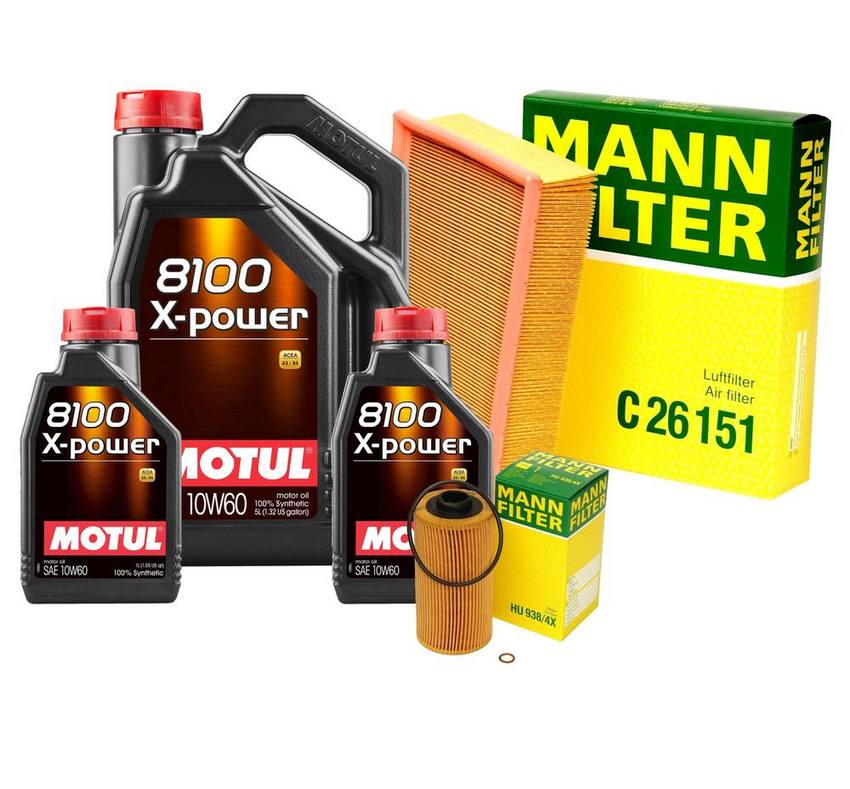 BMW Engine Oil Change Kit – Motul 13721736675 (10W60) (X-POWER 8100)