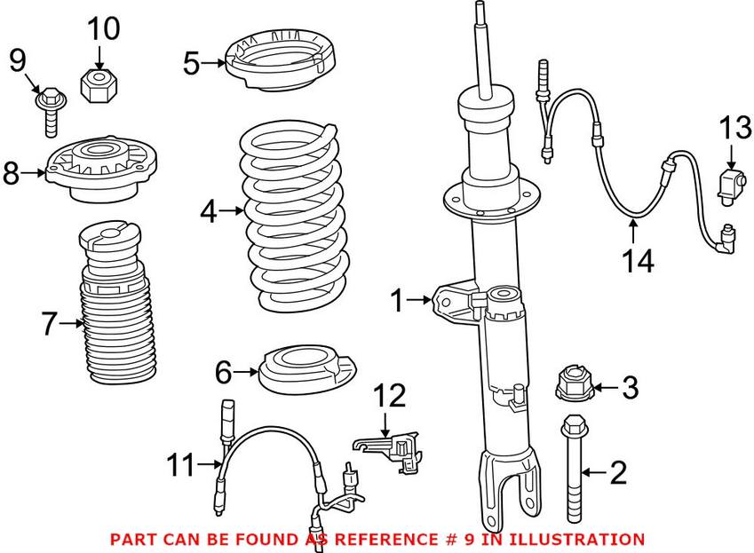 Shock Absorber Mounting Bolt