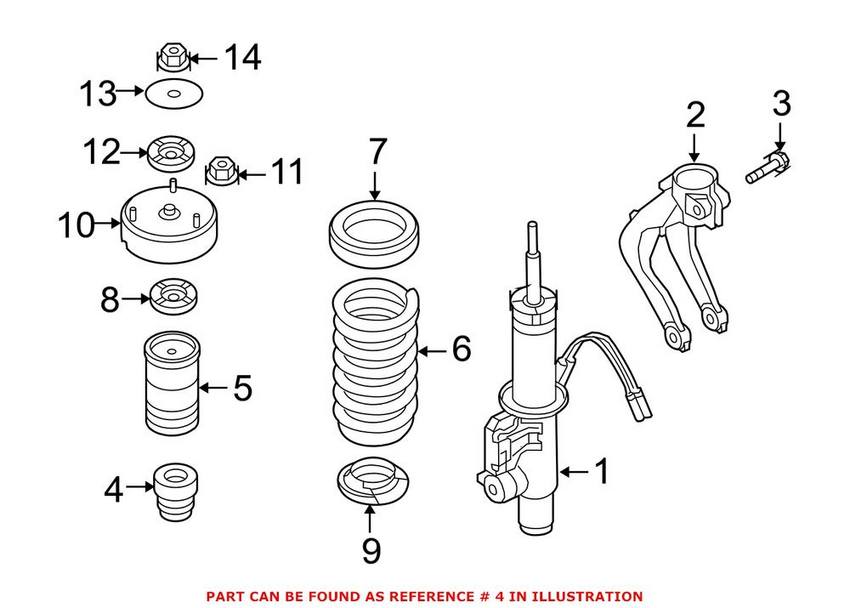 Suspension Strut Bumper – Front