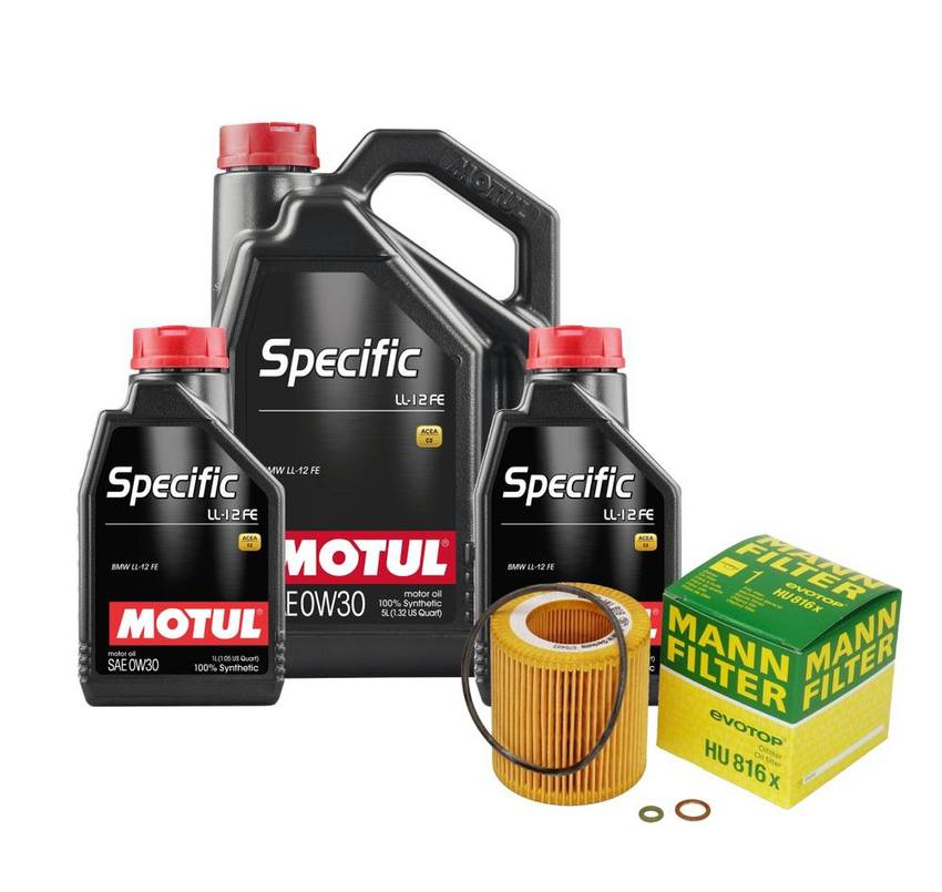 BMW Engine Oil Change Kit – Motul 11427953129 (0W30) (SPECIFIC LL-12 FE)