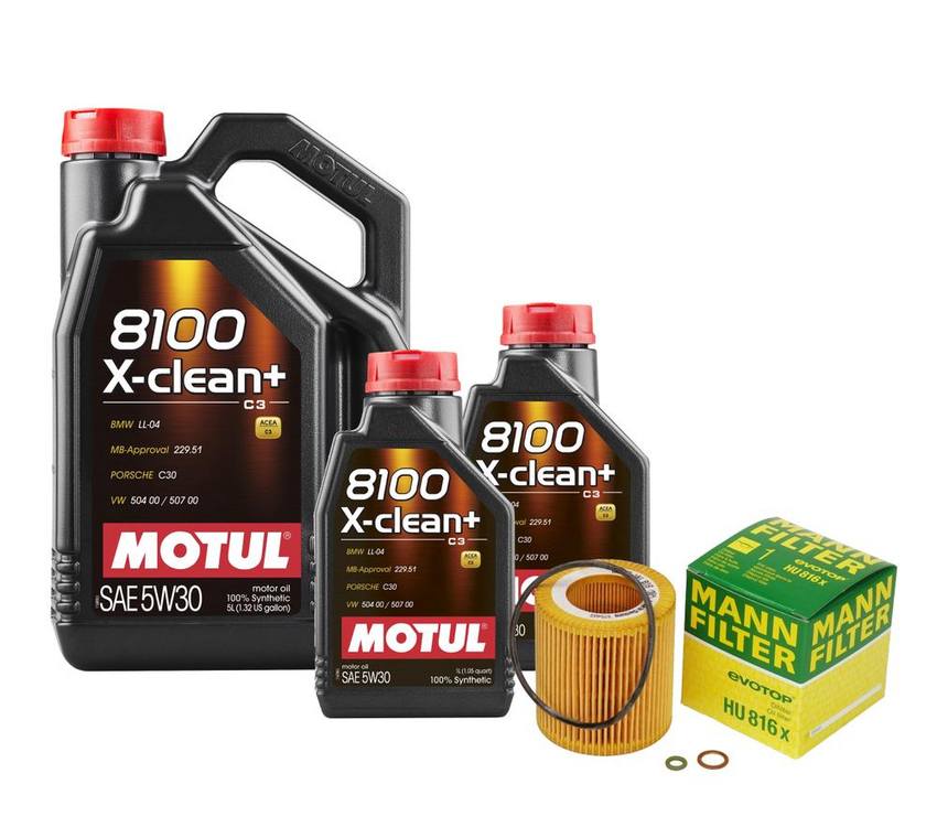 Motul Engine Oil Change Kit – (5W30) (X-CLEAN + 8100)