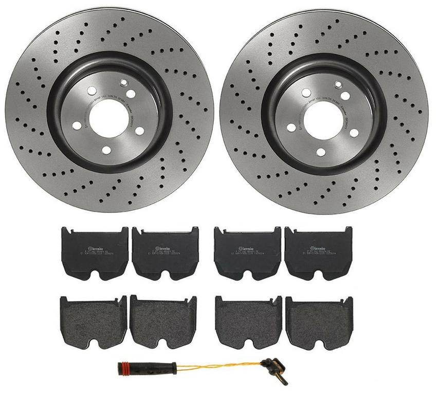 Mercedes Brakes Kit – Brembo Pads and Rotors Front (360mm) (Low-Met) 220421191264 – Brembo 3235230KIT