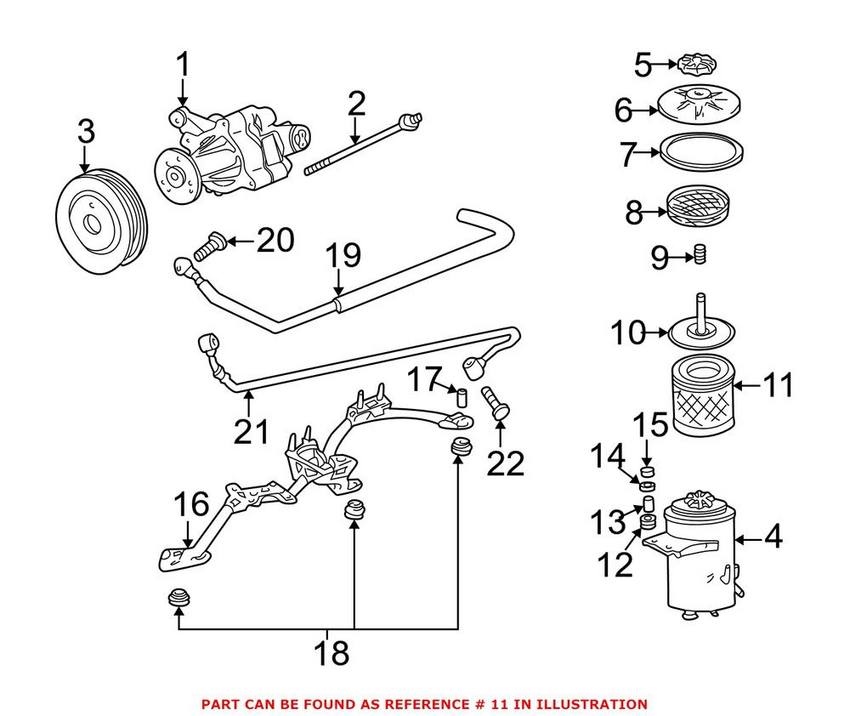 Power Steering Filter (Auto Level Suspension)