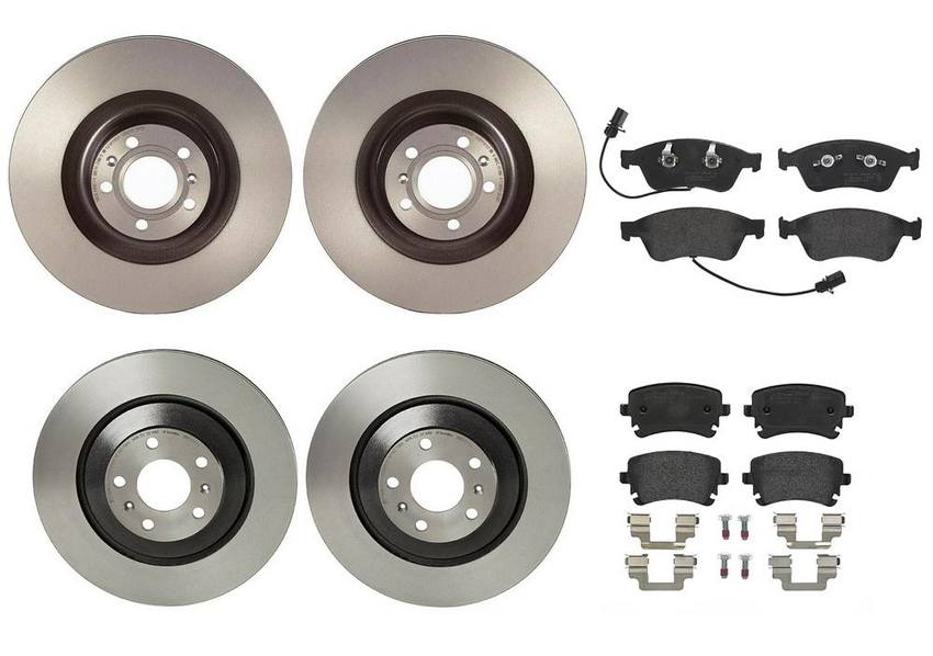 Brembo Brake Pads and Rotors Kit – Front and Rear (360mm/335mm) (Low-Met)