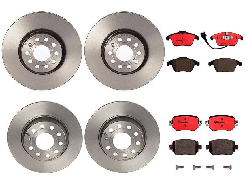 VW Brakes Kit – Pads & Rotors Front and Rear (312mm/272mm) (Ceramic) 7N0698451A – Brembo 3269317KIT