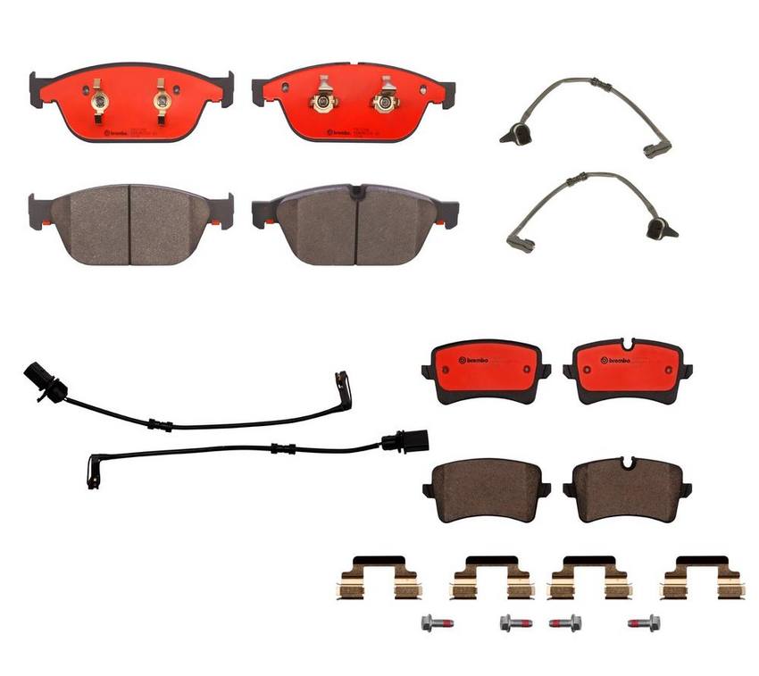 Audi Brembo Brake Kit – Pads Front and Rear (Ceramic) 8R0698151R – Brembo 3269384KIT