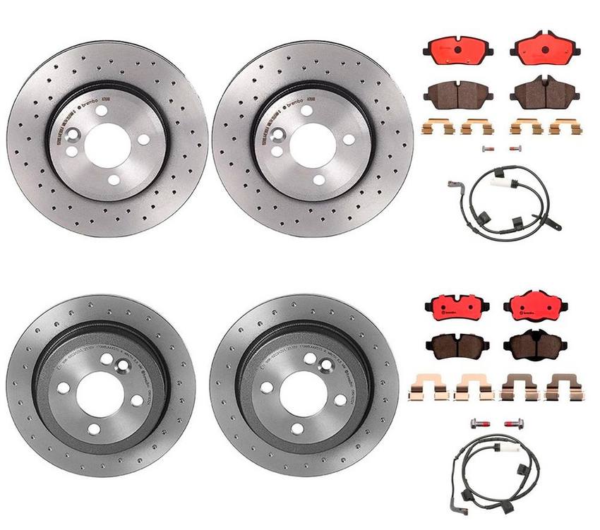 Brembo Brake Pads and Rotors Kit – Front and Rear (280mm/259mm) (Xtra) (Ceramic)