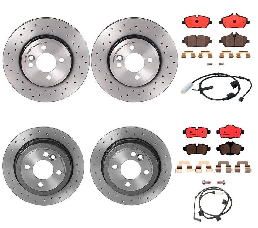 Brembo Brake Pads and Rotors Kit – Front and Rear (280mm/259mm) (Xtra) (Ceramic)