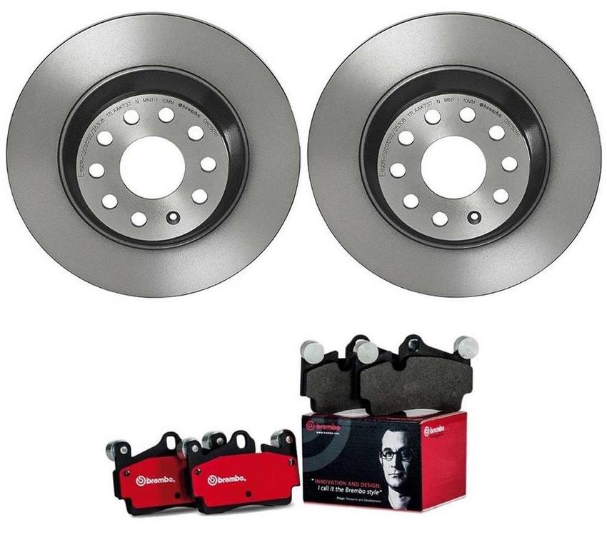 Audi VW Brakes Kit – Pads and Rotors Rear (300mm) (Ceramic) 5Q0698451P – Brembo 3280520KIT