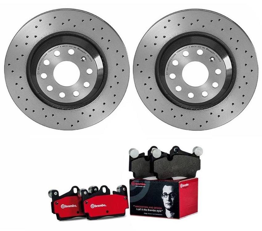 Audi VW Brakes Kit – Pads and Rotors Rear (310mm) (Xtra) (Ceramic) 5Q0698451P – Brembo 3280524KIT