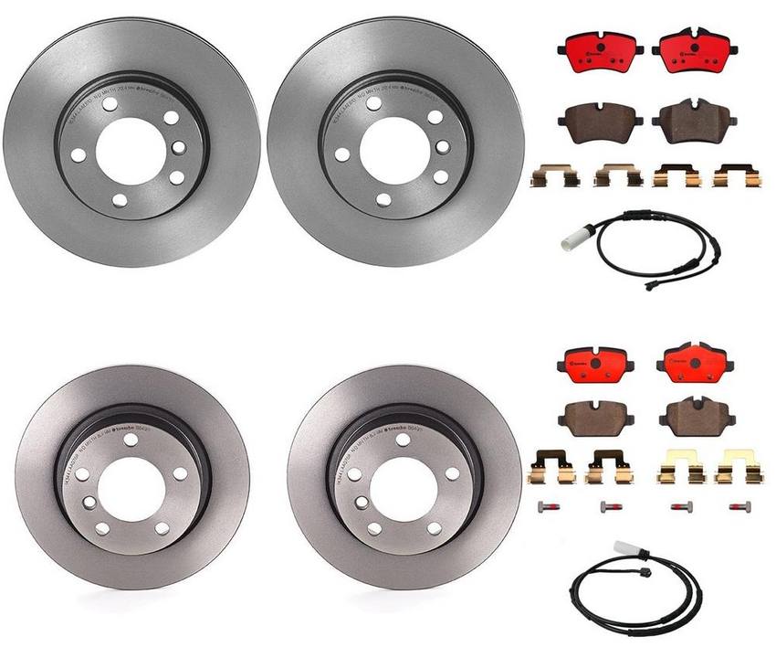 Mini Brakes Kit – Pads & Rotors Front and Rear (294mm/280mm) (Ceramic) 34359804834 – Brembo 3286135KIT