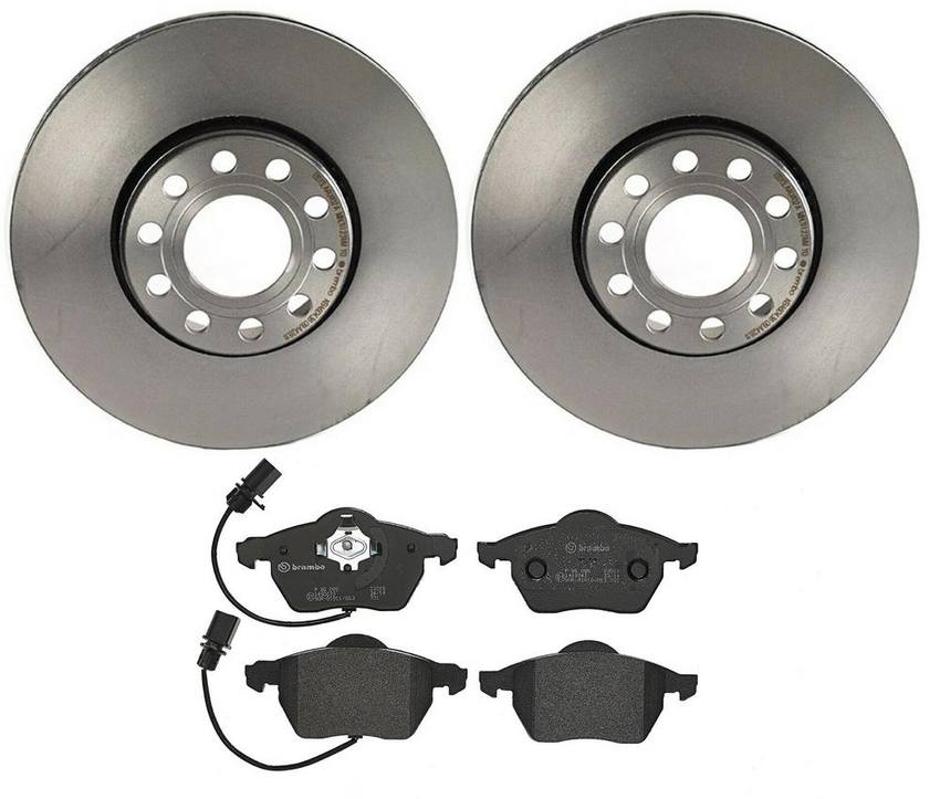 VW Brakes Kit – Brembo Pads and Rotors Front (288mm) (Low-Met) 4D0698151J – Brembo 3286136KIT