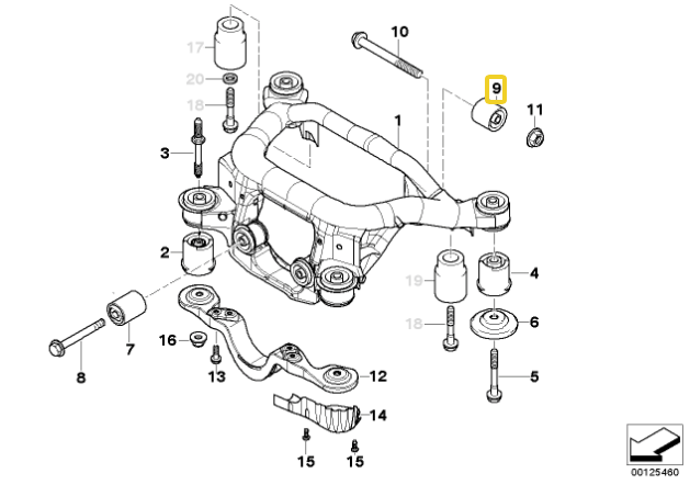 IRP - Differential 90SH polyurethane bushings BMW E46 (IRPDB-46PU)