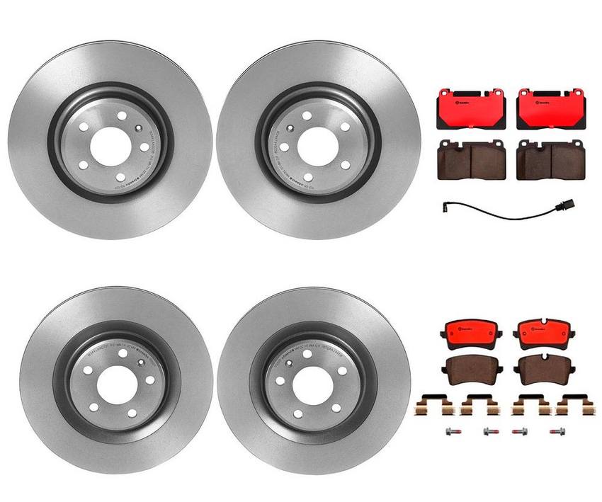 Audi Brake Kit – Pads and Rotors Front and Rear (345mm/330mm) (Ceramic) 8R0698151T – Brembo 3326088KIT