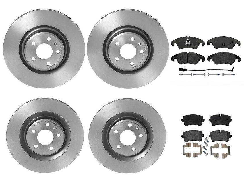 Brembo Brake Pads and Rotors Kit – Front and Rear (345mm/330mm) (Low-Met)