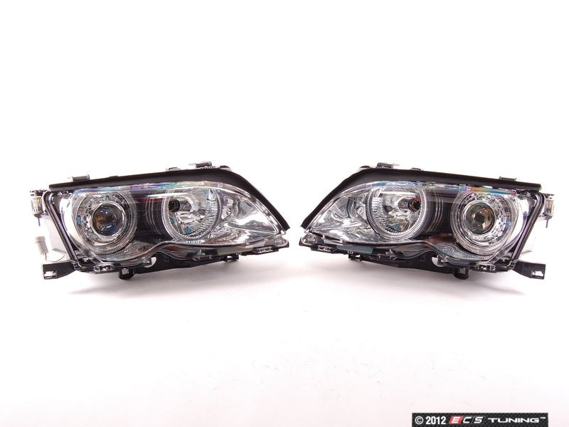 Angel Eye Headlight Set - Chrome