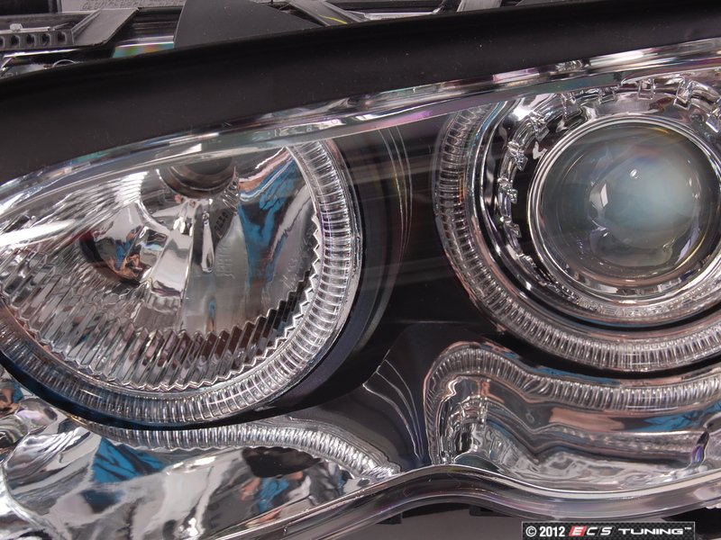 Angel Eye Headlight Set - Chrome