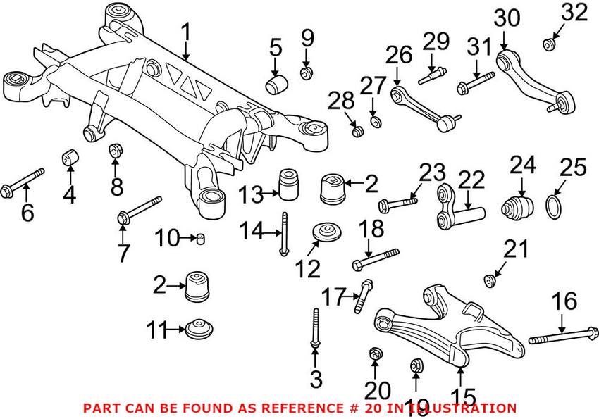 Suspension Control Arm Nut