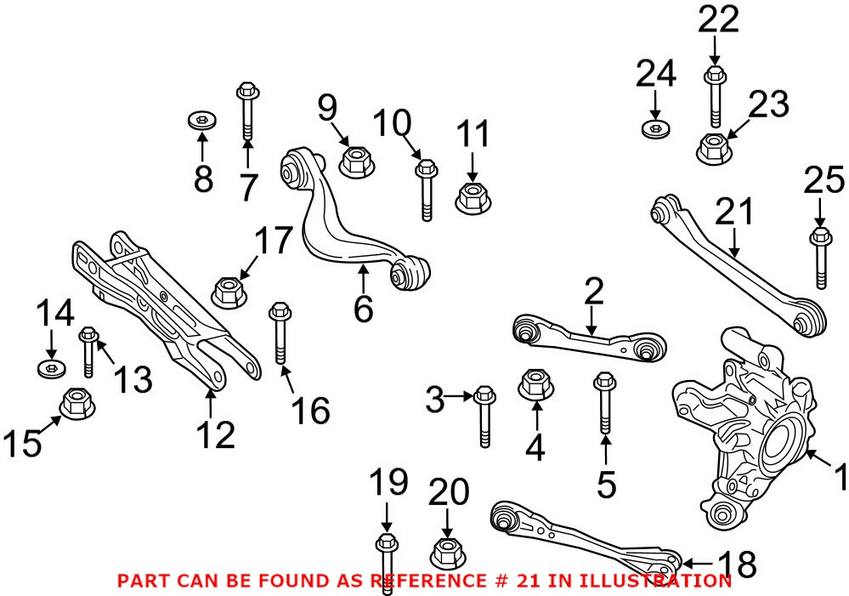 Suspension Control Arm – Rear Driver Side (Lower Rearward)