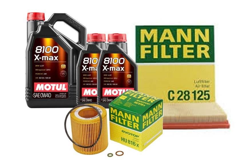 Mercedes Engine Oil Change Kit – Motul – 2761800009 (0W40) (X-MAX 8100)