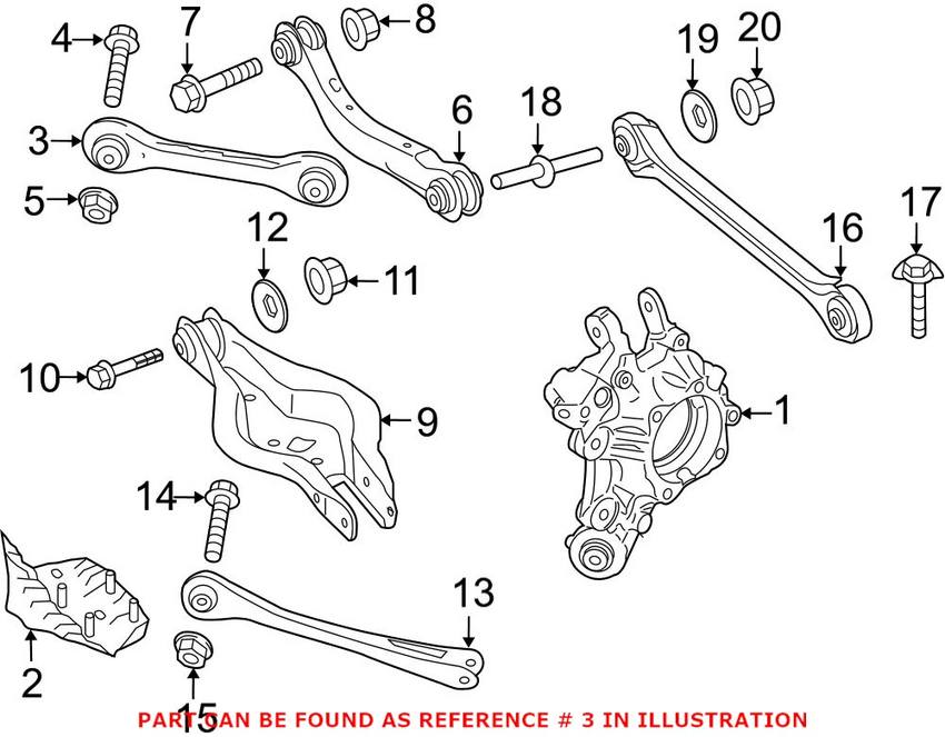 Suspension Control Arm – Rear Driver Side (Upper Forward) (With Bushings)