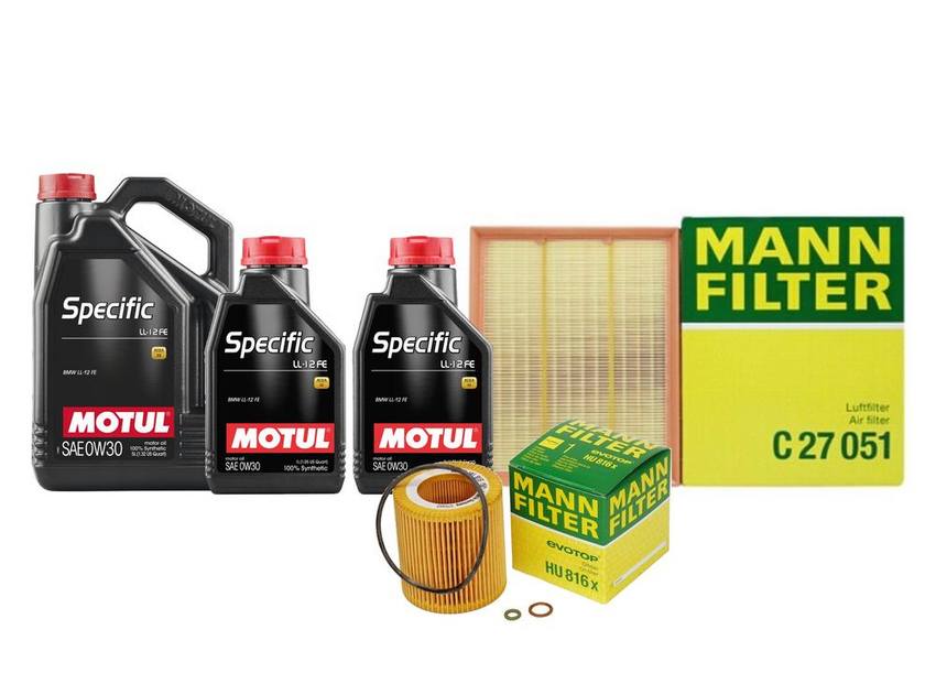 BMW Engine Oil Change Kit – Motul 11427953129 (0W30) (SPECIFIC LL-12 FE)